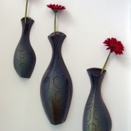 3 Wall Vases