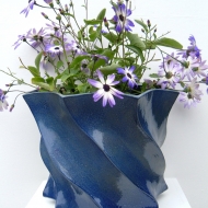 Blue Spiral Pot