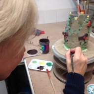 Pottery classes, Underglazing