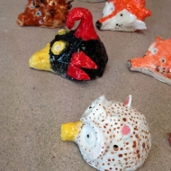 Animal ocarinas, kids pottery classes