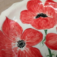 Poppy platter, pottery classes and courses